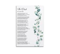 CZMDKEXM Canvas Wall-Art: The Dash Poem - Live Your Inspirational Quote by Linda Ellis, Home Decor Print(Unframed,08x12inch(20x30cm))