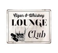 CZMDKEXM Classic Whiskey Cigar Bar Metal Sign Vintage Tin Poster for Wall Decoration in Man Cave Home Office Pub or Garage Indoor Outdoor Use 8 X 12 inch