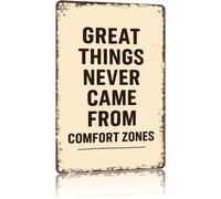 CZMDKEXM Comfort Zones Metal Sign Great Things Come Outside 8 X 12 in