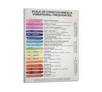 CZMDKEXM Consciousness Map and Vibrational Frequency Chart Metal Sign for Spiritual Growth Room Holistic Decor 8 X 12 in