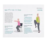 CZMDKEXM Elderly Home Gym Balance Training Guide Fall Prevention Exercises Metal Sign for Seniors Health Wellness Wall Decor 8 X 12 in