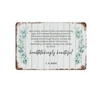 CZMDKEXM Funny Relatable Tin Sign Life Is Amazing and Then Awful Rustic Metal Plaque Honest Quote Wall-Art for Home Office 8 X 12 inch