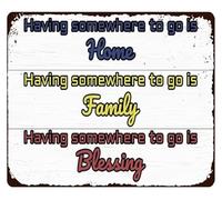 CZMDKEXM Heartwarming Quote Metal Tin Sign Having Somewhere to Go Is Home Rustic Farmhouse Decor for Living Room Bedroom 8 X 12 in