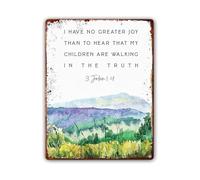 CZMDKEXM Inspirational Quote I Have No Greater Joy on Metal Sign for Home Office Wall-Art (8 X 12 in)