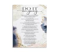 CZMDKEXM Inspirational Quote Poster Do It Anyway Faith Based Canvas Print Wall-Art for Living Room or Bedroom Decor 8 X 12 in