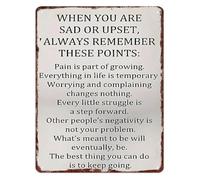 CZMDKEXM Inspirational Saying on Retro Metal Sign Uplifting Decor for Living Room Bedroom Bar or Garden 8 X 12 in
