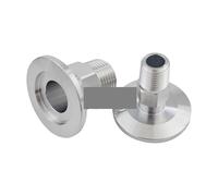 CZMDKEXM KF25 Vacuum to 1/4" NPT Male Thread 304 Stainless Steel Vacuum Flange Pipe Hex Pipe Fitting