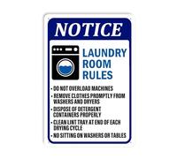 CZMDKEXM Laundry Room Rules Metal Tin Sign Do Not Overload Machines Vintage Retro Sign Funny Warning Decor for Utility Room Apartment 8 X 12 in