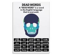 CZMDKEXM Literacy Poster Dead Words Writing Skills Art | Ideal for middle school high school ELA classroom or homeschool wall(Unframed,08X12inch(20X30cm))