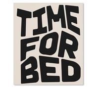 CZMDKEXM Minimalist Bedtime Poster Time For Bed Funny Quotes Wall-Art for Home Living Room Bedroom(Unframed,12x18inch(30x45cm))