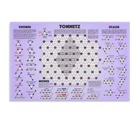 CZMDKEXM Music Theory Metal Sign Tonnetz Chord Scale Visualization Chart Educational Artwork for Teachers Students and Home Studio Decor 8 X 12 in