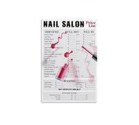 CZMDKEXM Nail Salon Menu Metal Sign Manicure Pedicure List Nail Services Chart for Beauty Salon Reception Front Desk Decor 8 X 12 in