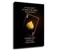 CZMDKEXM Playing Card Design Poster Ace of Spades Motivational Art for Bedroom Living Room(Unframed,08x12inch(20x30cm))
