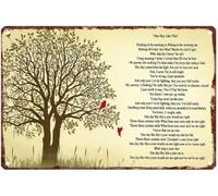 CZMDKEXM Retro Lyrics Wall Decor Tin Sign 8 X 12 in | Easy with nails tape rope four corner round holes metal sign