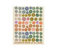 CZMDKEXM Supportive Neurodiversity Poster: Autism Awareness & Acceptance Wall-Art, Celebrate All Minds in Classroom, Office, and Community Spaces(Unframed,12x18inch(30x45cm))