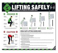 CZMDKEXM Workplace Guide Metal Sign Proper Lifting Techniques for Manual Handling and Back Injury Prevention Wall Chart 8 X 12 in