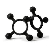 CZMYCBG 2 Unidades de Amortiguadores de Silicona Blanda para Las Palas de Arcos Recurvos; Amortiguadores para Arcos Recurvos y Arcos Largos; Herramienta para Tiro con Arco(Black)