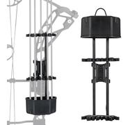 CZMYCBG Carcaj de 5 Flechas para Arco Compuesto, con Soporte de Montaje de Desmontaje Rápido, Soporte Portátil para Flechas de Caza y Tiro al Blanco(Black)