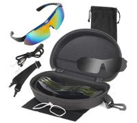 CZMYCBG Gafas de Ciclismo Polarizadas para Hombre, Gafas de Sol Deportivas con 5 Lentes Intercambiables para Correr, Jugar al Pickleball, al Béisbol y Practicar Actividades al Aire Libre