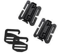 CZMYCBG Lote de 4 Hebillas de Liberación Rápida para Fajas, Adaptador Lateral para Cinturón Compatible con MOLLE, Fabricadas en Nailon de Alta Resistencia(Black,Closed-Small)