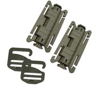CZMYCBG Lote de 4 Hebillas de Liberación Rápida para Fajas, Adaptador Lateral para Cinturón Compatible con MOLLE, Fabricadas en Nailon de Alta Resistencia(Green,Closed-Large)