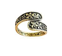 CZMZHFC Anillo de oro vintage, ajustable con diseño de tallado intrincado, anillo abierto bohemio único para mujeres, perfecto para ocasiones especiales