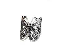 CZMZHFC Anillos de mariposa para mujer, anillo de mariposa ajustable con textura tallada abierta, anillos de metal vintage para nudillos, anillos de dedo de insectos, bonito anillo de animales
