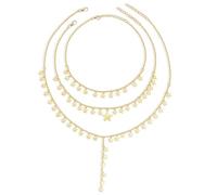 CZMZHFC Juego de collar de estrella dorada celestial para mujer, exquisito colgante de joyería de estrella celestial en capas, elegantes collares de estrella de hadas, accesorio elegante y moderno