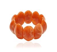 CZMZHFC Pulseras naranjas para mujer, pulseras de resina, elásticas, geométricas irregulares, para mujer, regalo de joyería de graduación