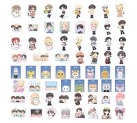 CZNBZIU 63 Piezas de Pegatinas SEVENTEEN, Q版 Diseños Diversos, Fácil de Pegar y Despegar, para Decoración de Diarios DIY, Escritorio, Material de Oficina y Coleccionismo de Fans