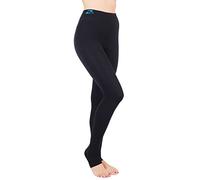 CzSalus Leggings de Punto Plano K2 para liedema y linfedema, Pots Support de Alta compresión (K2 = 25-30 mmHg), Negro, L Corto