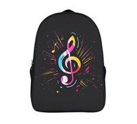 CZSDABERA Music Notation Mochila Mochila Escolar Para Infantiles Resistente Al Agua, Correas Ajustables, Regalo Para Cumpleaños Navidad 40x28x16cm