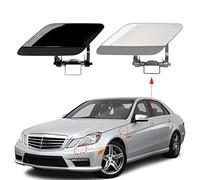 CZShiYue Tapa de boquilla de arandela de parachoques delantero para Mercedes Benz Clase E W212 E300 E350 E400 E550 2008 2009 2010 2011 2012 2013 2128600108 2128600208 (plateado, pasajero derecho Lado)
