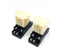 CZVJUKBYP Relé 2 Juegos JQX-30F 2Z 30A HHC71A de Alta Potencia DC12V DC24V AC110V AC220V Relés intermedios JQX-30F-2Z 8Pin DPDT con Base Enchufe(AC 220V)