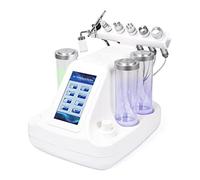 czyuRachel 7 en 1 Agua Hydra Dermoabrasión Hidro Limpieza Profunda Cuidado Facial Aparatos Máquina Oxígeno Cuidado Facial Exfoliante Hidro Dermoabrasión Jet Peel Pequeño Dispositivo de Burbuja