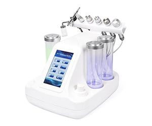 czyuRachel 7 en 1 Agua Hydra Dermoabrasión Hidro Limpieza Profunda Cuidado Facial Aparatos Máquina Oxígeno Cuidado Facial Exfoliante Hidro Dermoabrasión Jet Peel Pequeño Dispositivo de Burbuja