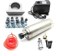 czyuRachel Motor de fresado CNC, 2,2 kw, 220 V, husillo, fresadora de husillo, refrigerado por agu frecuencia con juego de pinzas Er20 para herramientas de fresado Nc