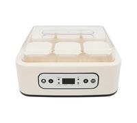 Czyurachel Yogurtera, máquina de yogur con 6 vasos de cristal, 1,5 L, ajustable y programable, yogurtera silenciosa para orgánicos, endulzados, aromatizados, simples o sin azúcar