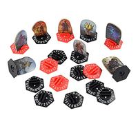 CZYY Bases Standee con rastreador de salud y ranuras para fichas de estado, paquete de 27 soportes hexagonales de plástico para juegos de mesa Gloomhaven y Frosthaven