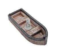 CZYY DND Skiff Miniatura Pintada a Mano Resina Medieval Row Boat Fantasy Mesa 28mm RPG Terreno Dispersión para Calabozos y Dragones, Wargames, TTRPG