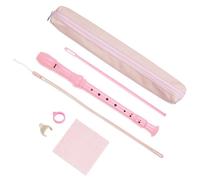 Czzmy Flauta dulce para niños, principiantes, soprano, mango alemán, 8 agujeros, para adultos (rosa)