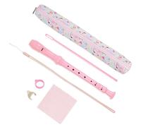 Czzmy Flauta dulce para principiantes, soprano, mango alemán, 8 agujeros para adultos (flamenco de 6 rosas)