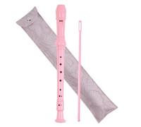 Czzmy Instrumento de grabación para adultos principiantes, flauta de música soprano de 8 agujeros con varilla de limpieza y funda de cuero para entretenimiento en el hogar (2 morados tallados)