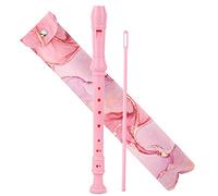 Czzmy Instrumento grabador para principiantes, niños y adultos, flauta de música soprano descant de 8 agujeros con varilla de limpieza y funda de cuero para escuela, estudiantes, entretenimiento en