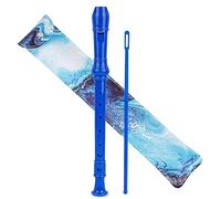 Czzmy Instrumento grabador para principiantes, niños y adultos, flauta de música soprano descant de 8 agujeros con varilla de limpieza y funda de cuero para escuela, estudiantes, entretenimiento en