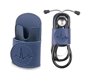 Czzmy Soporte para estetoscopio con clip de cadera. Organizador de viaje nocturno para enfermera, clip para cinturón de estetoscopio 3M Littmann para exfoliantes, herramientas de enfermería (1 azul)