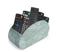 Czzmy Soporte para mando a distancia con 5 bolsillos, gran soporte para TV, DVD, 4 K Stick y Bluray, mando a distancia para bolígrafos(1-tallado verde)