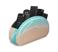Czzmy Soporte para mando a distancia con 5 bolsillos, gran soporte para TV, DVD, 4 K Stick y Bluray, mando a distancia para bolígrafos(1-Playa de arena)