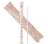 Czzmy Soprano Flauta Dulce Para Niños Principiantes,Flautas Dulces Soprano 8 Agujeros con Herramienta de limpieza, Regalo Para Niños,Principiantes,Jugadores Profesionales(2-Hoja dorada)