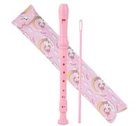 Czzmy Soprano Flauta Dulce Para Niños Principiantes,Flautas Dulces Soprano 8 Agujeros con Herramienta de limpieza, Regalo Para Niños,Principiantes,Jugadores Profesionales(2-Unicornio rosa)